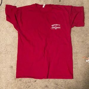 Red university of arkansas shirt